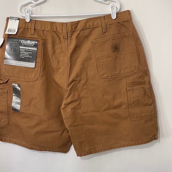 Carhartt Canvas Work Shorts Mens 44 Brown 8.5" Inseam Cargo Pockets NWT - Picture 2 of 8